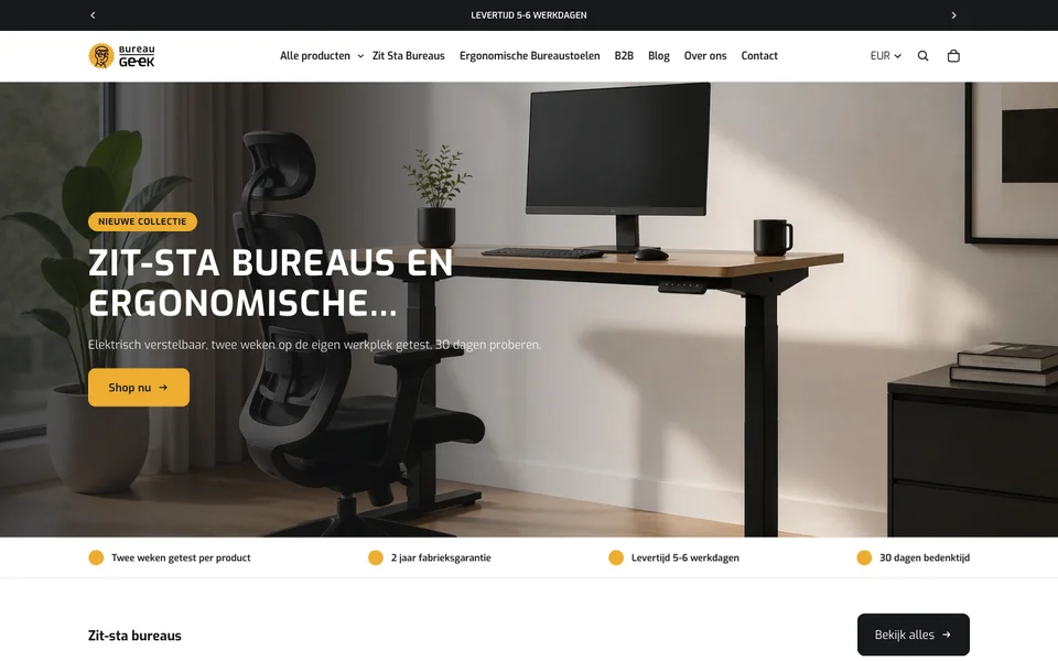 Bureau Geek, Shopify webshop
